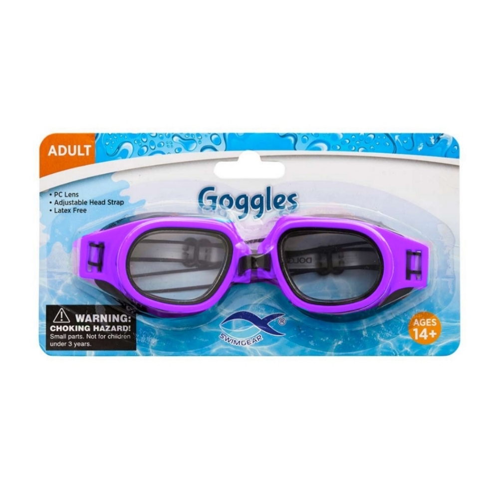 *5/$20* NEW Swimgear Adult Swim Goggles Adjustable Strap Ergonomical Latex Free